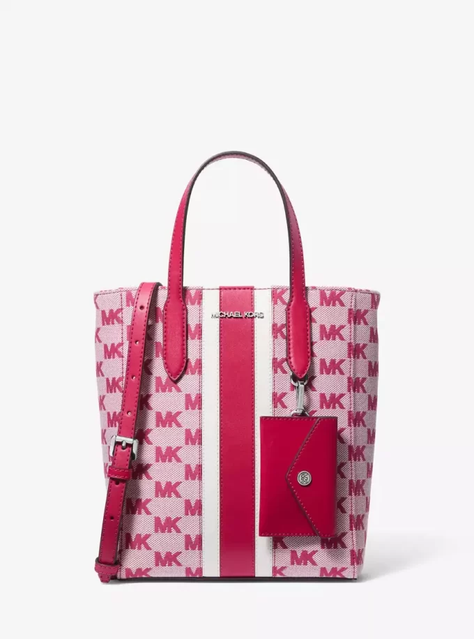 Bolso tote Vincent pequeño con logo en jacquard y tarjetero Bolso tote Vincent pequeño con logo en jacquard y tarjetero