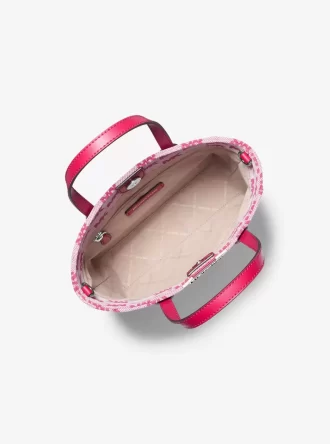 Bolso tote Vincent pequeño con logo en jacquard y tarjetero