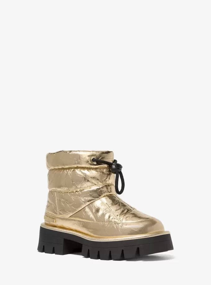 Bota Barton de piel metalizada craquelada Bota Barton de piel metalizada craquelada