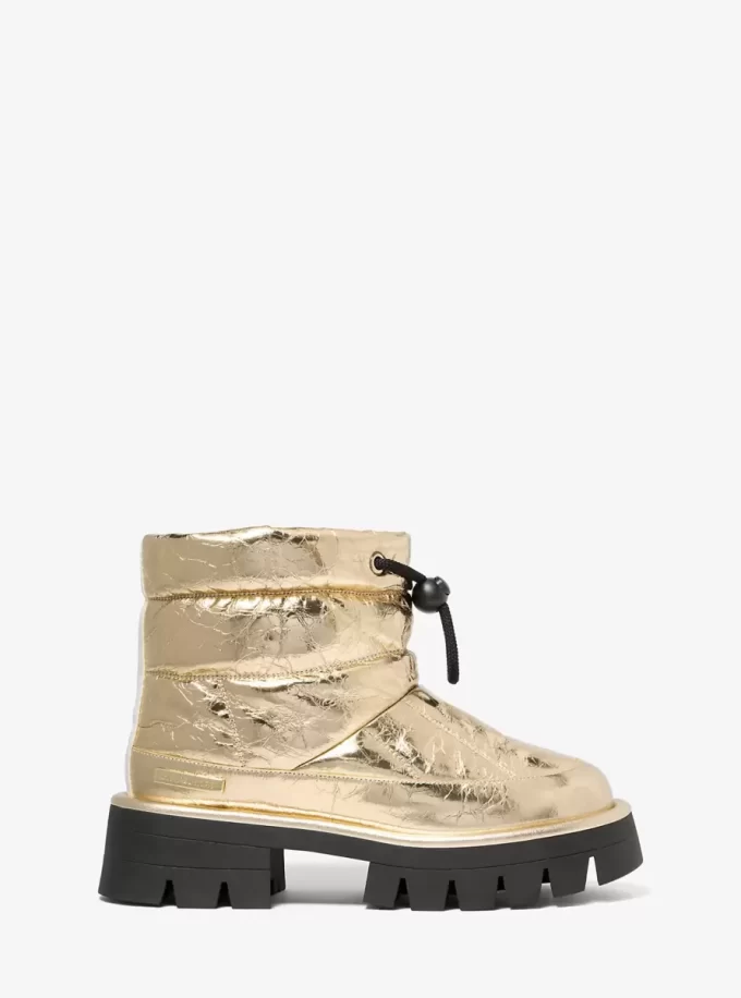 Bota Barton de piel metalizada craquelada Bota Barton de piel metalizada craquelada