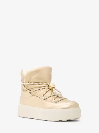 Bota con cordones metalizada Romey