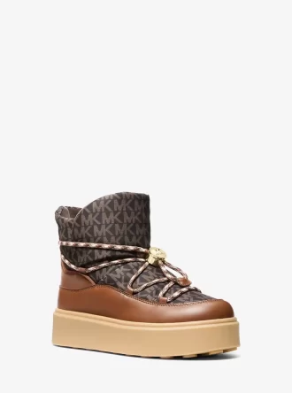 Bota con cordones Romey de técnica mixta