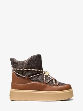 Bota con cordones Romey de técnica mixta