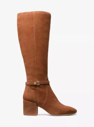 Bota de ante con tacón de bloque ancho Ella