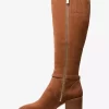 Bota de ante con tacón de bloque ancho Ella Bota de ante con tacón de bloque ancho Ella