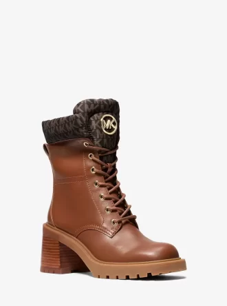 Bota de combate de cuero y logotipo exclusivo de Cade