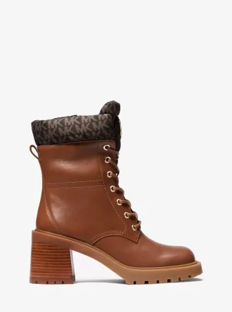 Bota de combate de cuero y logotipo exclusivo de Cade