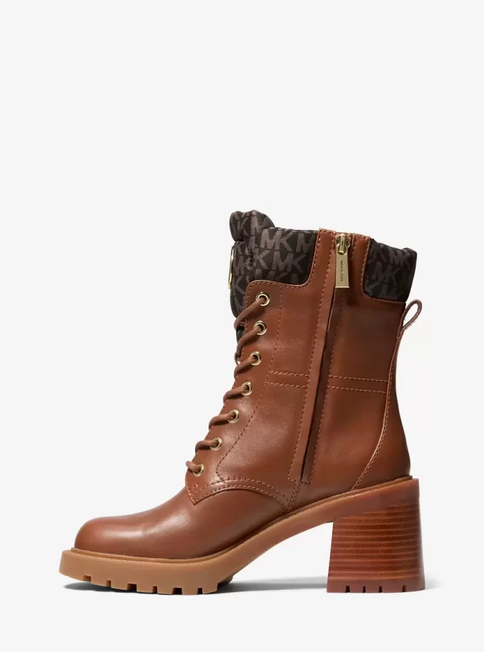 Bota de combate de cuero y logotipo exclusivo de Cade