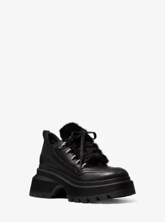 Bota de plataforma Shiloh de cuero y piel sintética
