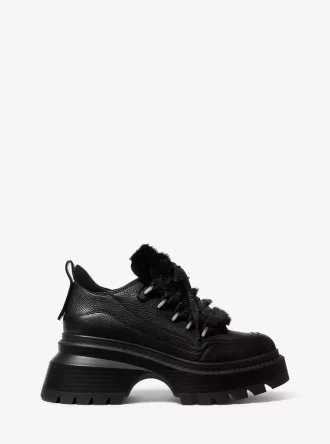 Bota de plataforma Shiloh de cuero y piel sintética
