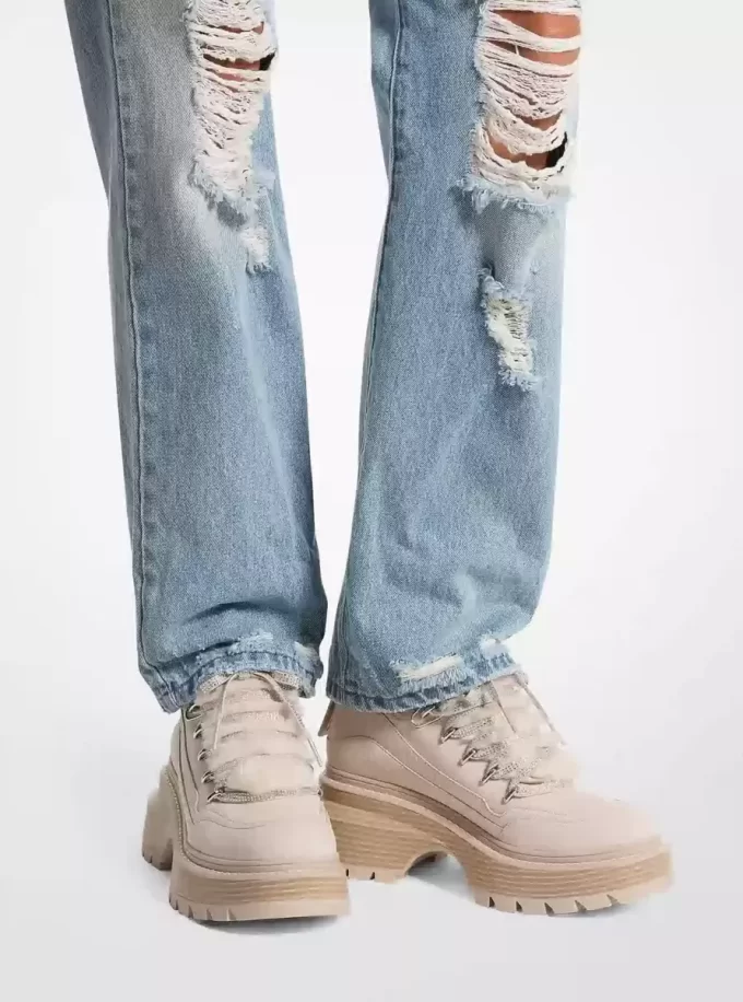 Bota de plataforma Shiloh de nobuk y piel sintética
