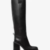 Bota de tacón cuadrado de cuero Houston