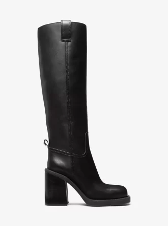 Bota de tacón cuadrado de cuero Houston