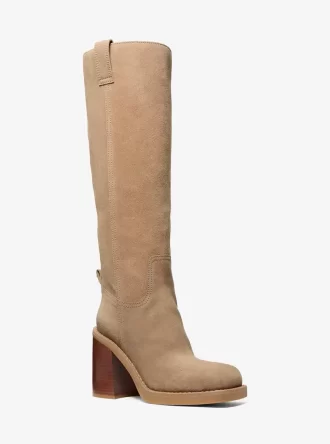 Bota de tacón de bloque de gamuza Houston Bota de tacón de bloque de gamuza Houston