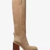 Bota de tacón de bloque de gamuza Houston