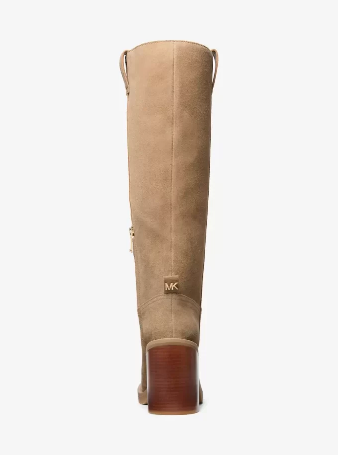 Bota de tacón de bloque de gamuza Houston