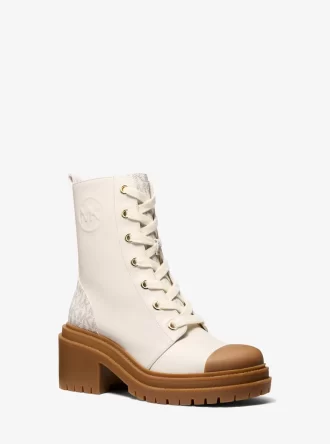 Bota Hanley de cuero y ribete con el logotipo de la firma