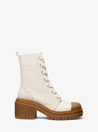 Bota Hanley de cuero y ribete con el logotipo de la firma