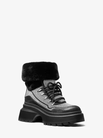 Bota Shiloh adornada con técnica mixta