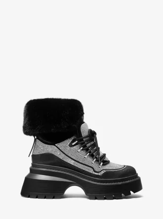 Bota Shiloh adornada con técnica mixta