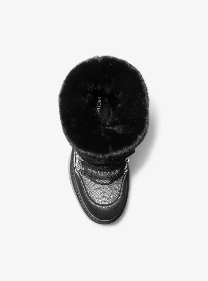 Bota Shiloh adornada con técnica mixta