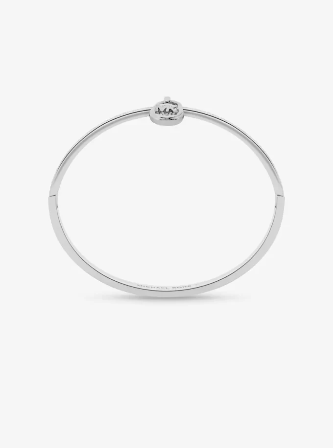 Brazalete con candado y logotipo pavé Brazalete con candado y logotipo pavé