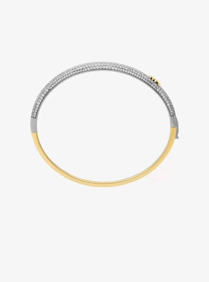 Brazalete de cúpula bicolor pavé Brazalete de cúpula bicolor pavé