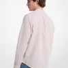 Camisa a rayas de mezcla de lino y algodón Camisa a rayas de mezcla de lino y algodón