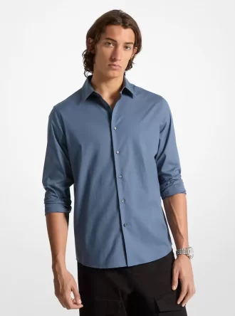 Camisa clásica de algodón elástico