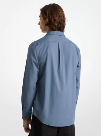 Camisa clásica de algodón elástico