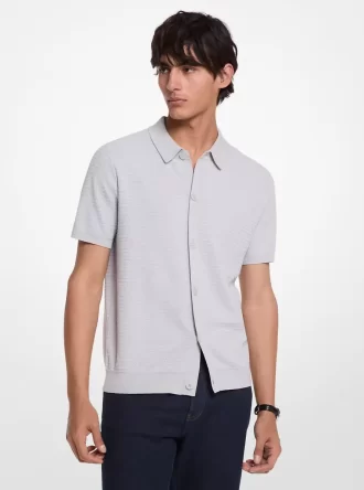 Camisa de algodón con pespunte