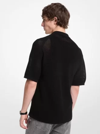 Camisa de algodón de punto abierto