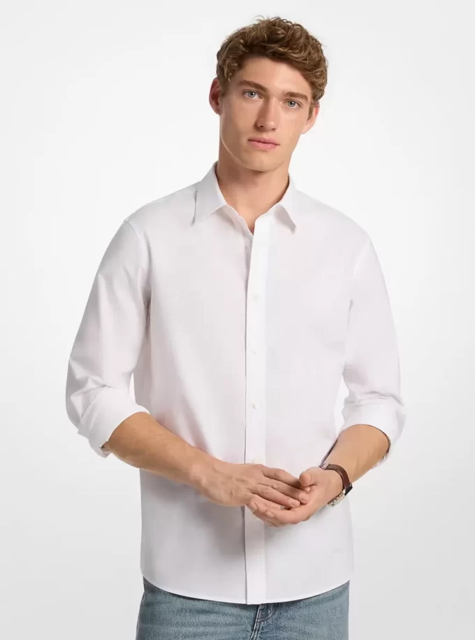 Camisa de algodón elástico Camisa de algodón elástico