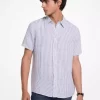 Camisa de lino a rayas Halo
