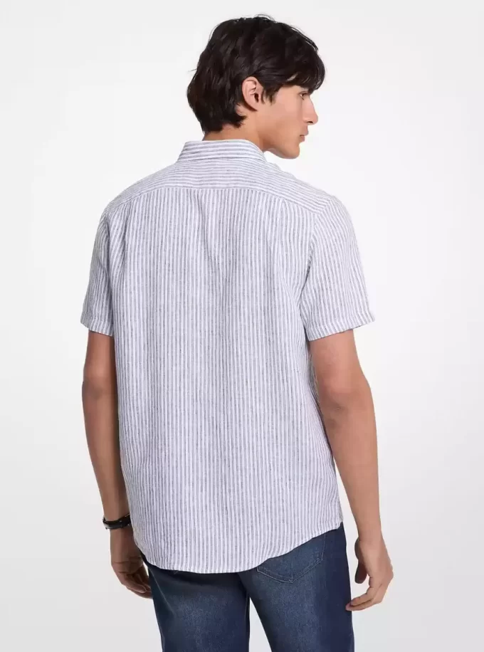 Camisa de lino a rayas Halo