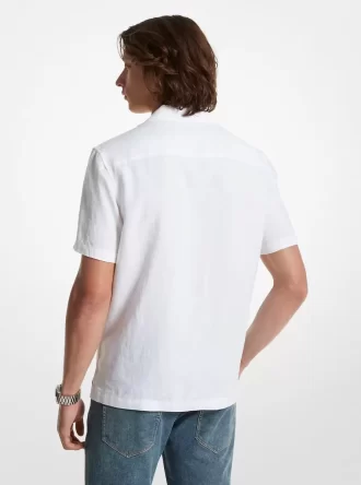Camisa de lino de corte relajado para campamento