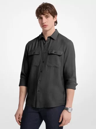 Camisa tejida de corte clásico