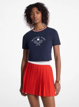 Camiseta de algodón adornada para bebé