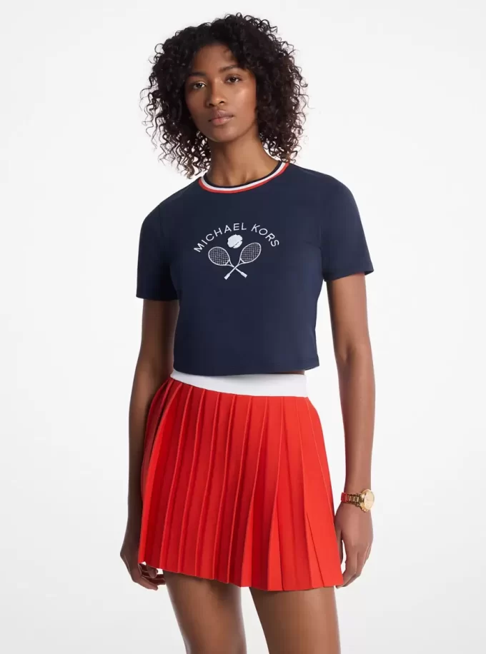 Camiseta de algodón adornada para bebé