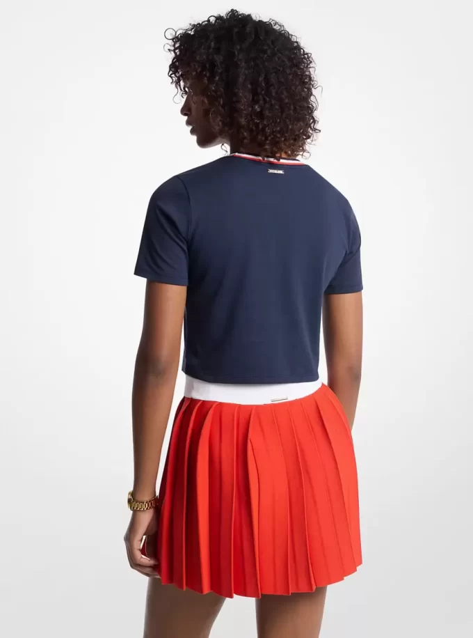 Camiseta de algodón adornada para bebé
