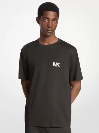 Camiseta de algodón con aplicación de logotipo
