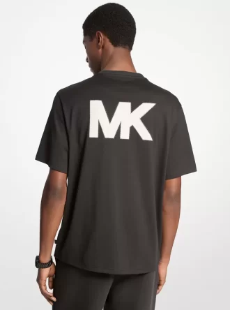 Camiseta de algodón con aplicación de logotipo
