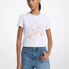 Camiseta de algodón con gráfico de lentejuelas