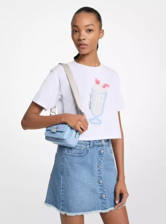 Camiseta de algodón con gráfico de lentejuelas