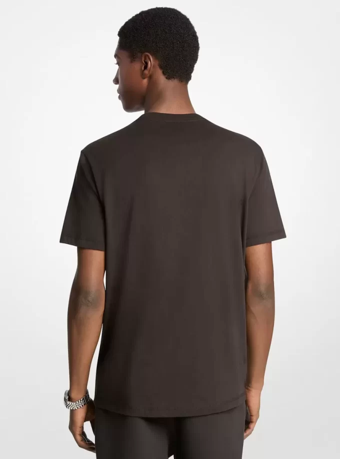 Camiseta de algodón con logo gráfico Camiseta de algodón con logo gráfico