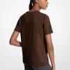 Camiseta de algodón con logotipo de lentejuelas
