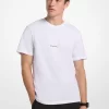 Camiseta de algodón con logotipo gráfico en relieve