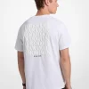 Camiseta de algodón con logotipo gráfico en relieve