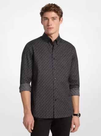 Camiseta de algodón elástico con logo distintivo