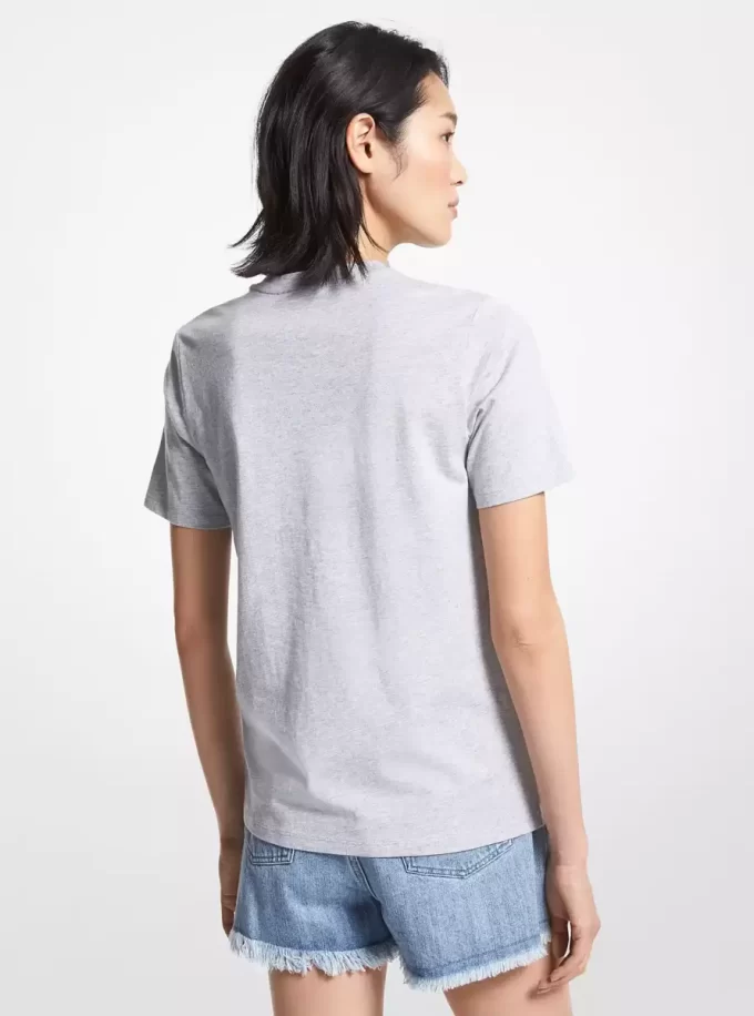 Camiseta de algodón orgánico con logo